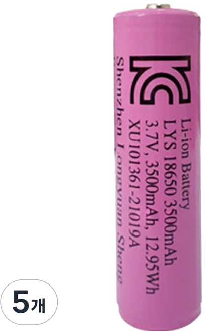 6위 - 코어 리튬이온 보호회로 18650 배터리 3500mAh, 1개입, 5개