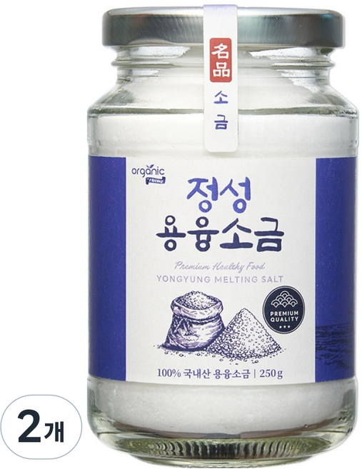 오가닉프렌즈 정성 용융소금, 2개, 250g