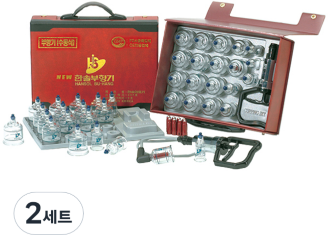 한솔부항기 수동식 부항기세트 HS-A 19p, 2세트