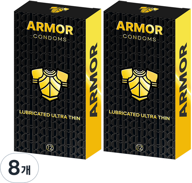아머 루브리케이트 울트라씬 콘돔, 12개입, 8개