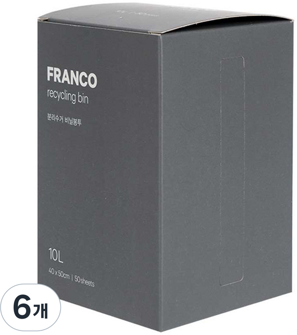 Changsin Living 昌信生活 Franco Home 分類回收塑膠袋 補強型 50入, 10L, 6個