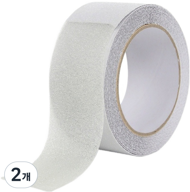 미르센트 욕실 계단 미끄럼방지 테이프, 무광 투명, 2개