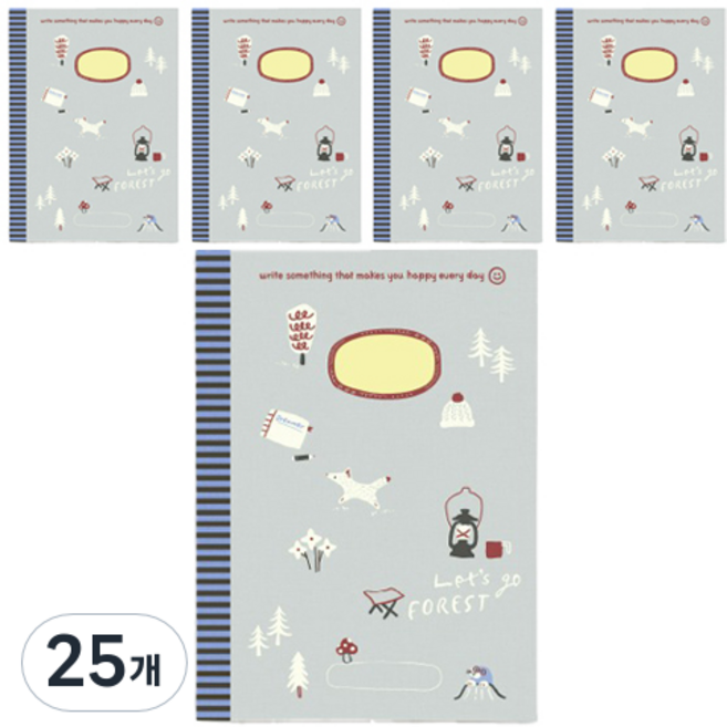 헬로우모리스 숲으로 프리노트, 혼합색상, 25개