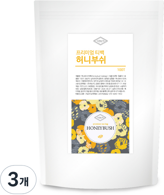 La Dolce Vita 南非蜜樹茶三角立體茶包, 1.2g, 100包, 3袋