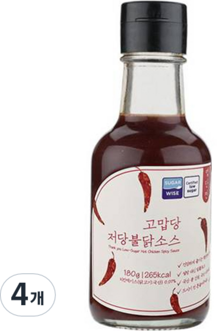 특별한맛 고맙당 저당 불닭 오리지널 소스, 180g, 4개