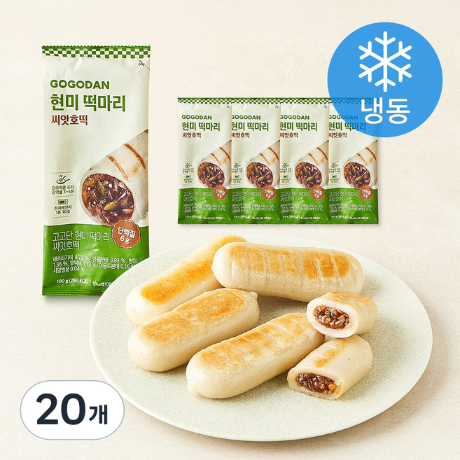 고고단 떡마리 씨앗호떡 (냉동), 100g, 20개, 1개입