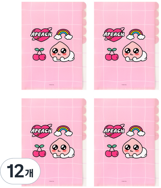 KAKAO FRIENDS Say Cheese 5格文件夾, 屁桃, 12個