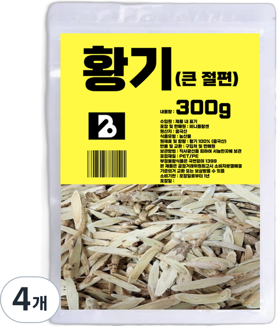 비니플랑센 큰 절편 황기, 300g, 4개