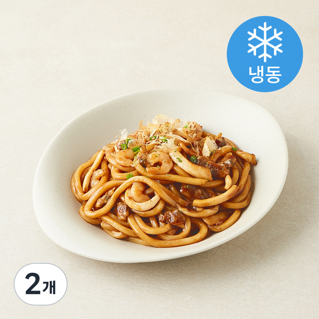 푸딩팩토리 푸딩프렙 해물볶음우동 (냉동), 350g, 2개