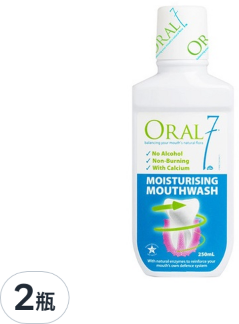 ORAL7 口立淨 酵素護理漱口水 250ml 不含酒精 無灼熱感 含鈣, 2瓶