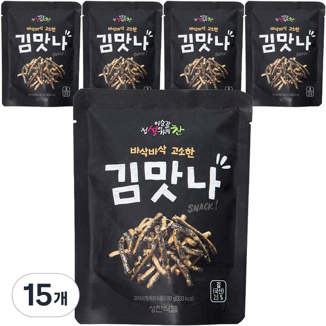 바삭바삭 고소한 김맛나, 15개, 80g