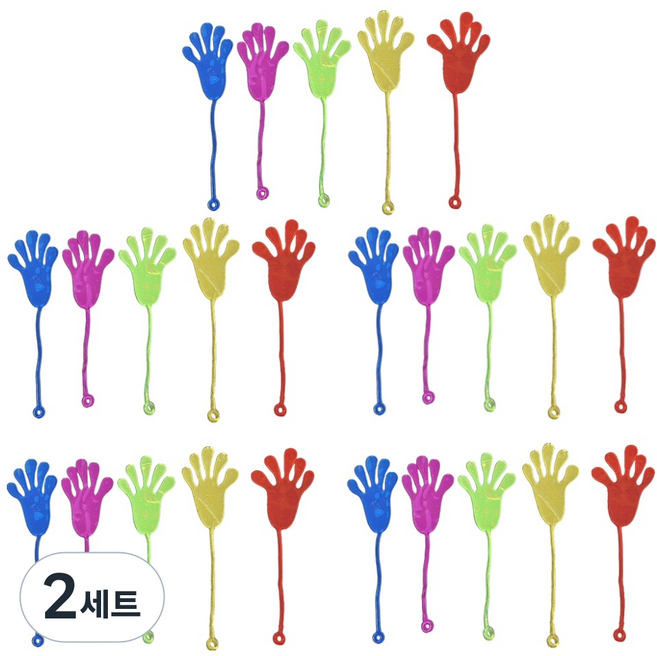 픽미 손바닥 끈끈이 찐득이 5종 x 5p, 블루, 그린, 옐로, 레드, 퍼플, 2세트