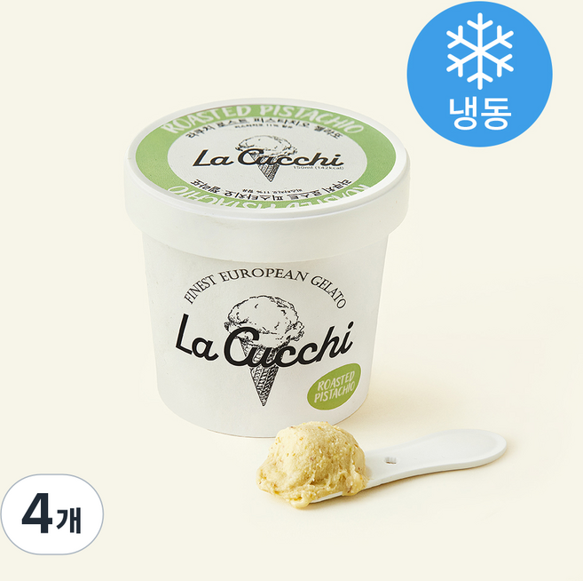 라쿠치 로스트 피스타치오 젤라또 아이스크림 (냉동), 4개, 1개입, 150ml