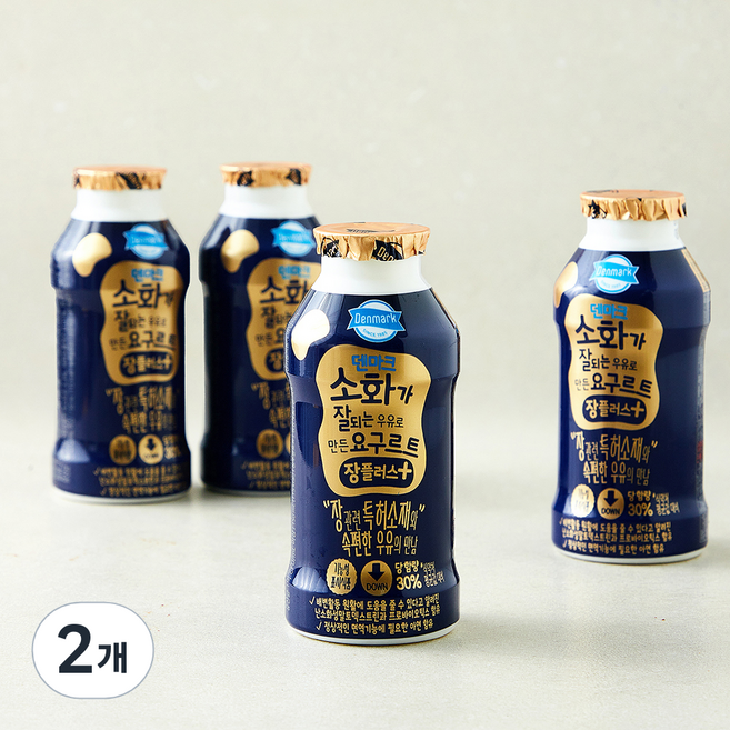 덴마크 소화가 잘되는 우유로 만든 요구르트 장플러스, 2개, 4개입, 150ml
