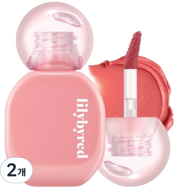 릴리바이레드 바밍 듀이 립틴트, 1 로우키피치, 2개