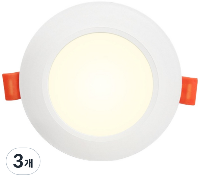 LED 7W 晝白色 全新筒燈 嵌入式燈 100mm, 白色, 3個