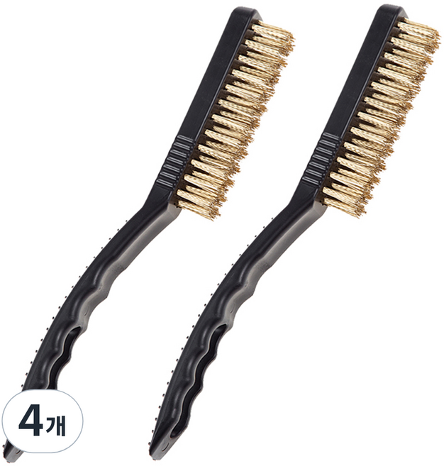 코멧 홈 손잡이가 편한 철 브러쉬, 블랙, 4개