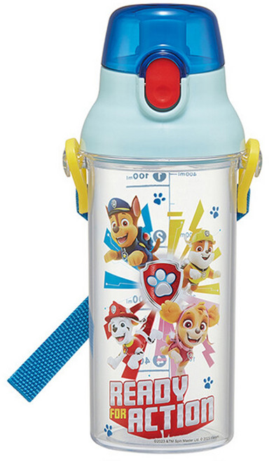 Skater 直飲透明水壺 刻度款 PSB5TRC 9.5 x 7.9 x 21cm, 汪汪隊 藍色, 480ml, 1個