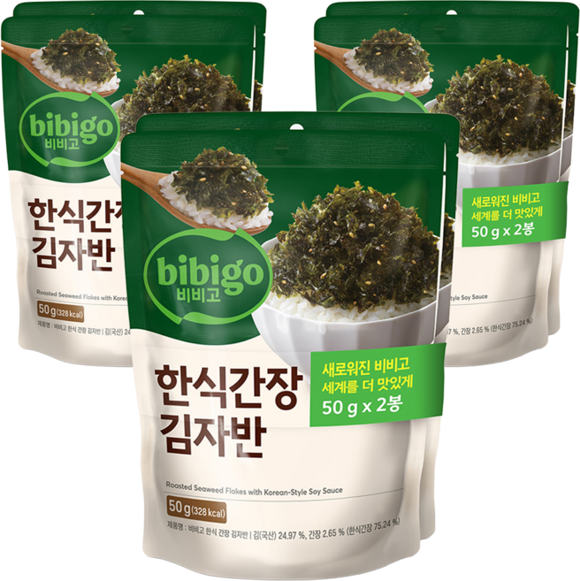 비비고 한식간장김자반, 50g, 6개