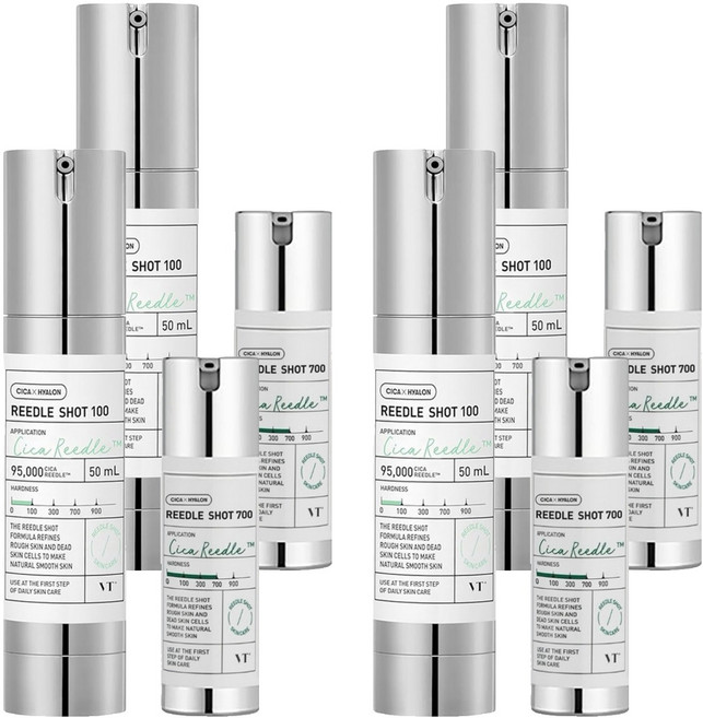 VT COSMETICS 老虎微晶精華組 Reedle SHOT 100 50ml + 700 10ml - 溫和去角質 舒緩修護, 60ml, 4組