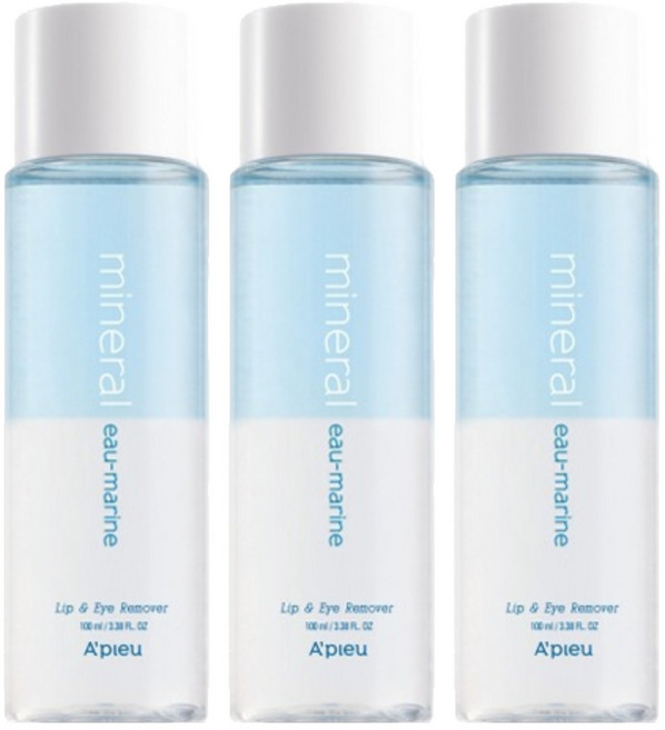 어퓨 미네랄 립앤아이 리무버 오마린, 100ml, 3개