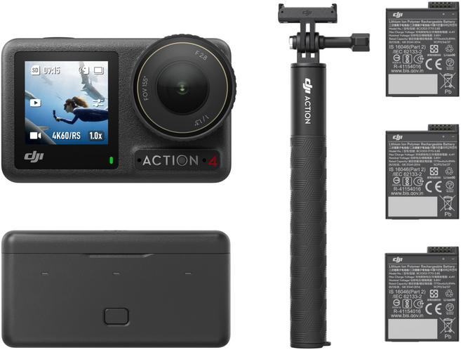 DJI Osmo Action 4 어드벤처 콤보 액션캠, AC003, 혼합색상