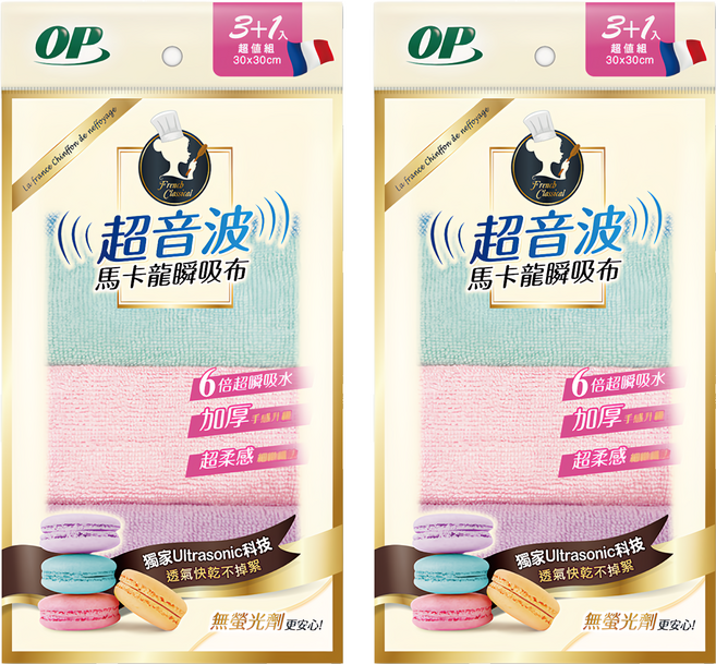 OP 超音波馬卡龍瞬吸布 4條, 2包