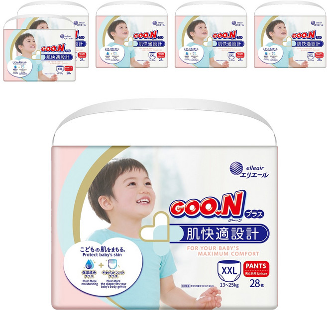 GOO.N 大王 日本製 肌快適褲型紙尿褲 13~25kg, XXL, 168片