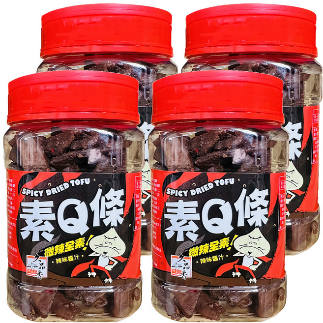 久品香 豆干 素Q條, 350g, 4罐