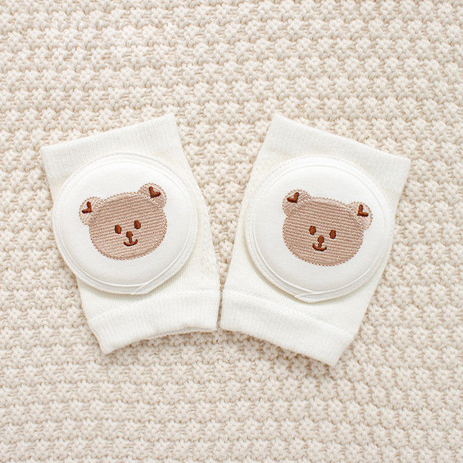 STARDOOR 嬰幼兒用可愛刺繡網眼護膝 2入, 可愛熊, 1個