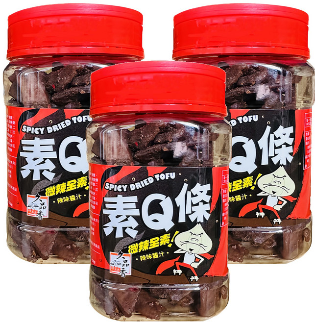 久品香 豆干 素Q條, 350g, 3罐