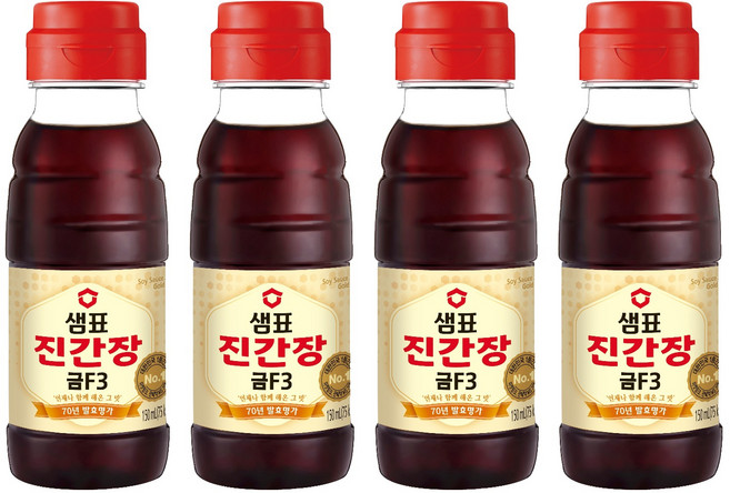 샘표 진간장 금F3, 150ml, 4개