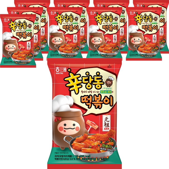 해태제과 신당동 떡볶이, 110g, 10개
