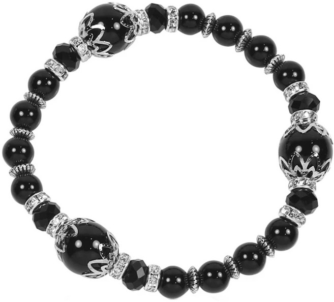 晶鑽黑瑪腦手鍊 5g