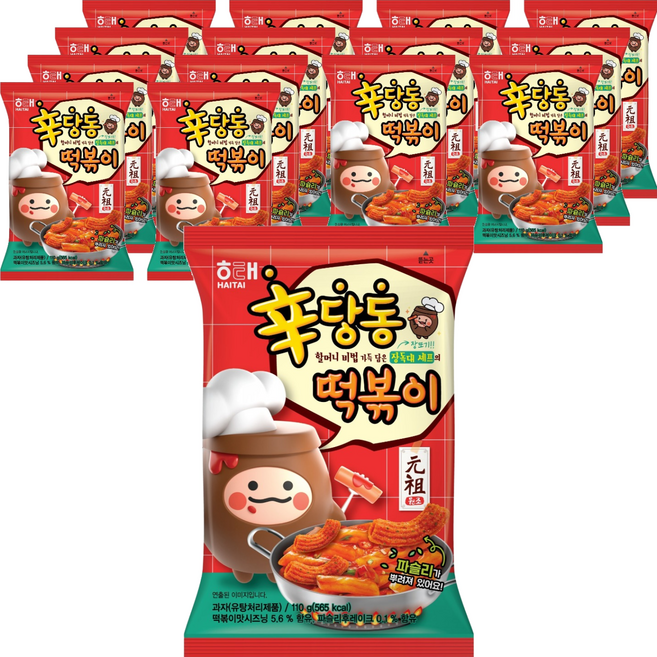 해태제과 신당동 떡볶이, 110g, 15개