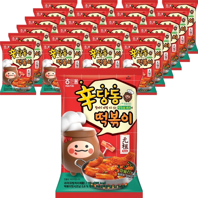 해태제과 신당동 떡볶이, 110g, 25개