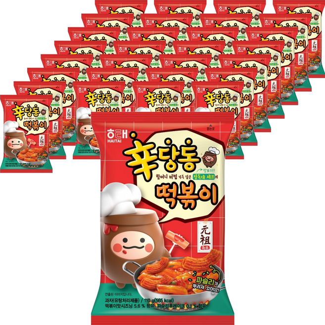 해태제과 신당동 떡볶이, 110g, 30개