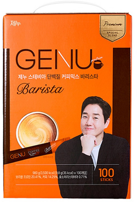 제누 스테비아 단백질 커피믹스 바리스타, 9.8g, 100개입, 1개