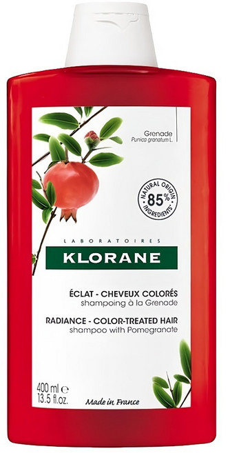 KLORANE 蔻蘿蘭 護色亮澤洗髮精 紅石榴萃取 亮麗髮色 溫和不掉色 秀髮柔順, 400ml, 1件