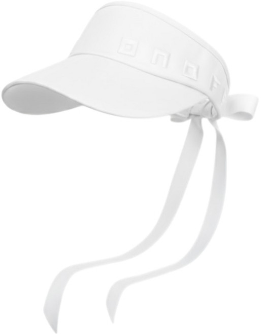 온오프 다이와 여성용 리본 바이저 골프모자, 화이트, 1개