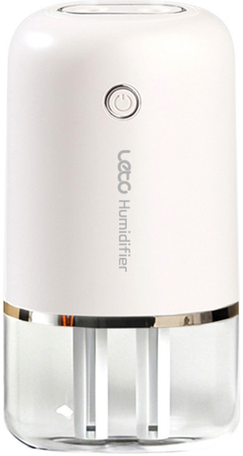 레토 무선 듀얼 퓨어 무드등 미니 가습기, 화이트, LHD-RD06