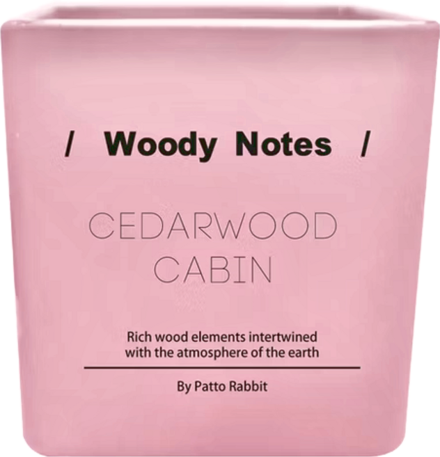 PATTO RABBIT 百特兔 樸石香氛蠟燭, 雪松, 200g, 1入