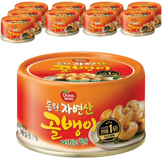 동원 자연산 매실청 골뱅이, 140g, 10개