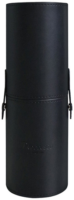 피카소 프리미엄 레더 원통 브러쉬 케이스, 블랙, 1개