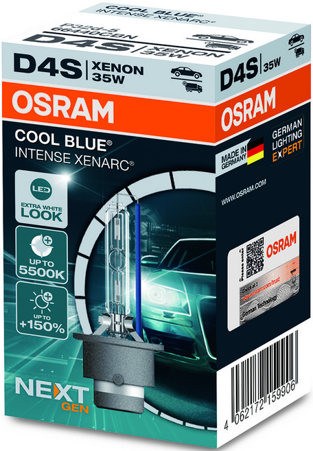 OSRAM 歐司朗 HID 酷藍光勁亮新世代 5500K D4S, 混合色, 1個