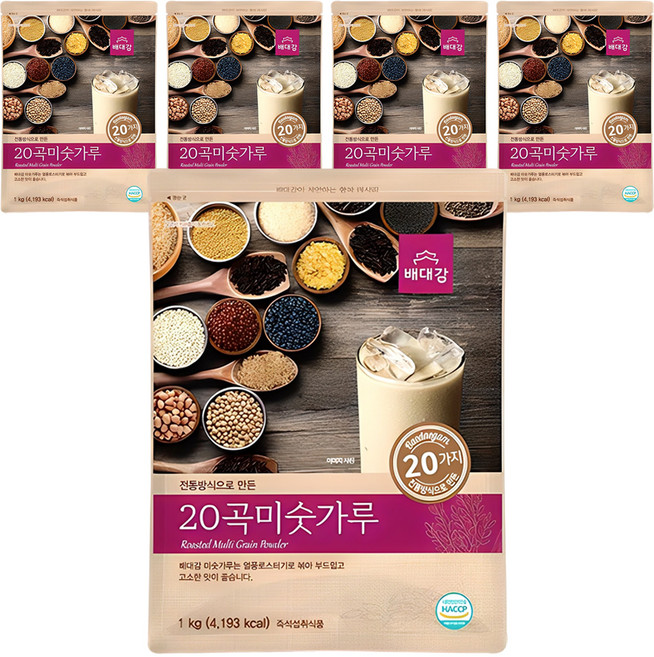Baedaegam 20穀米糊粉, 1kg, 5個