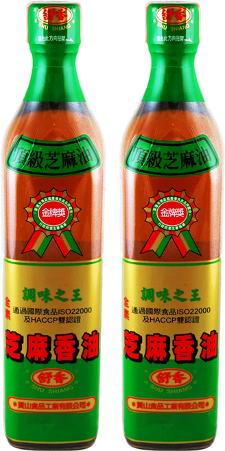 舒香 芝麻香油, 500ml, 2瓶