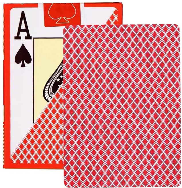 PVC 플라스틱 트럼프 카드, 1개, 레드