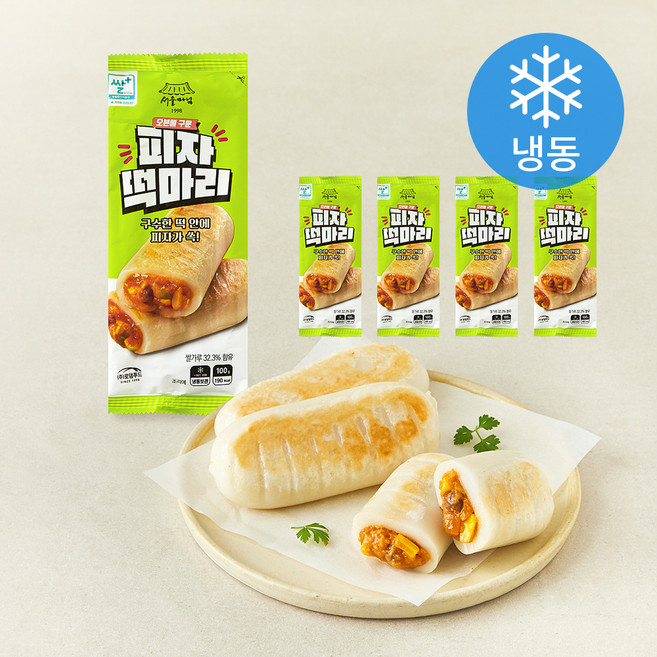 서울마님죽 피자 떡마리 (냉동), 100g, 1개입, 5개