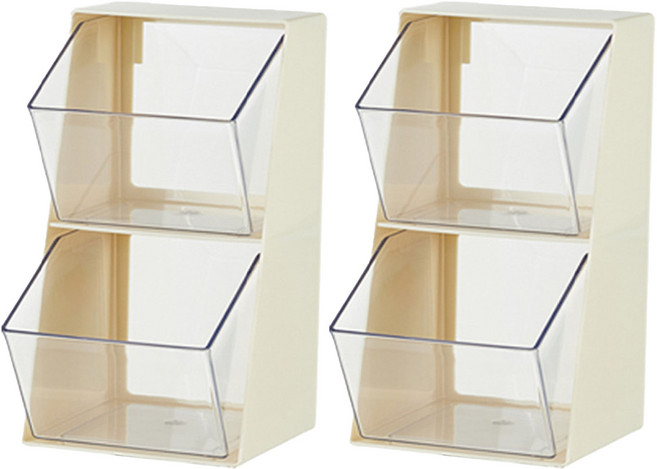 코시나 캡슐 커피 티백 다용도 서랍 정리함, 아이보리, 2개